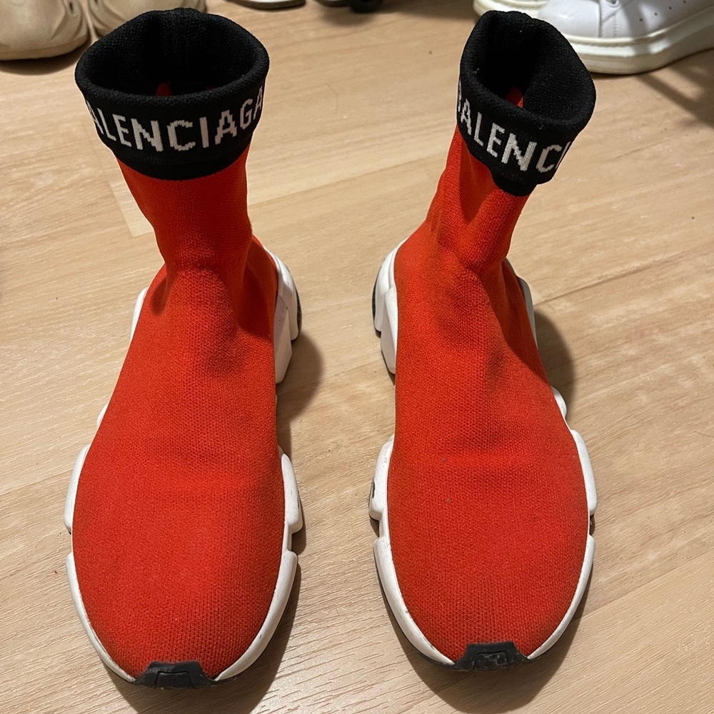 Balenciaga Red Sock Sneakers - Gem